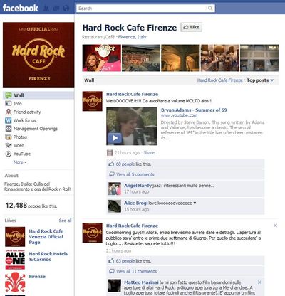 Facebook page hard rock
