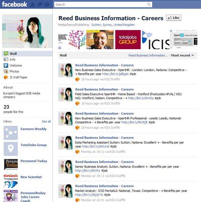 Facebook page reed business information careers