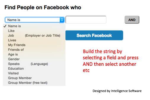 Facebook graph search tool